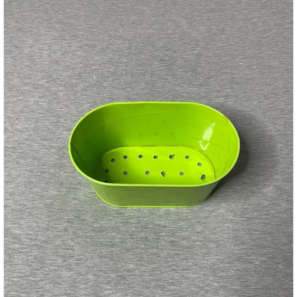 Target Green 9” Long Oval Metal Planter Bucket Pot